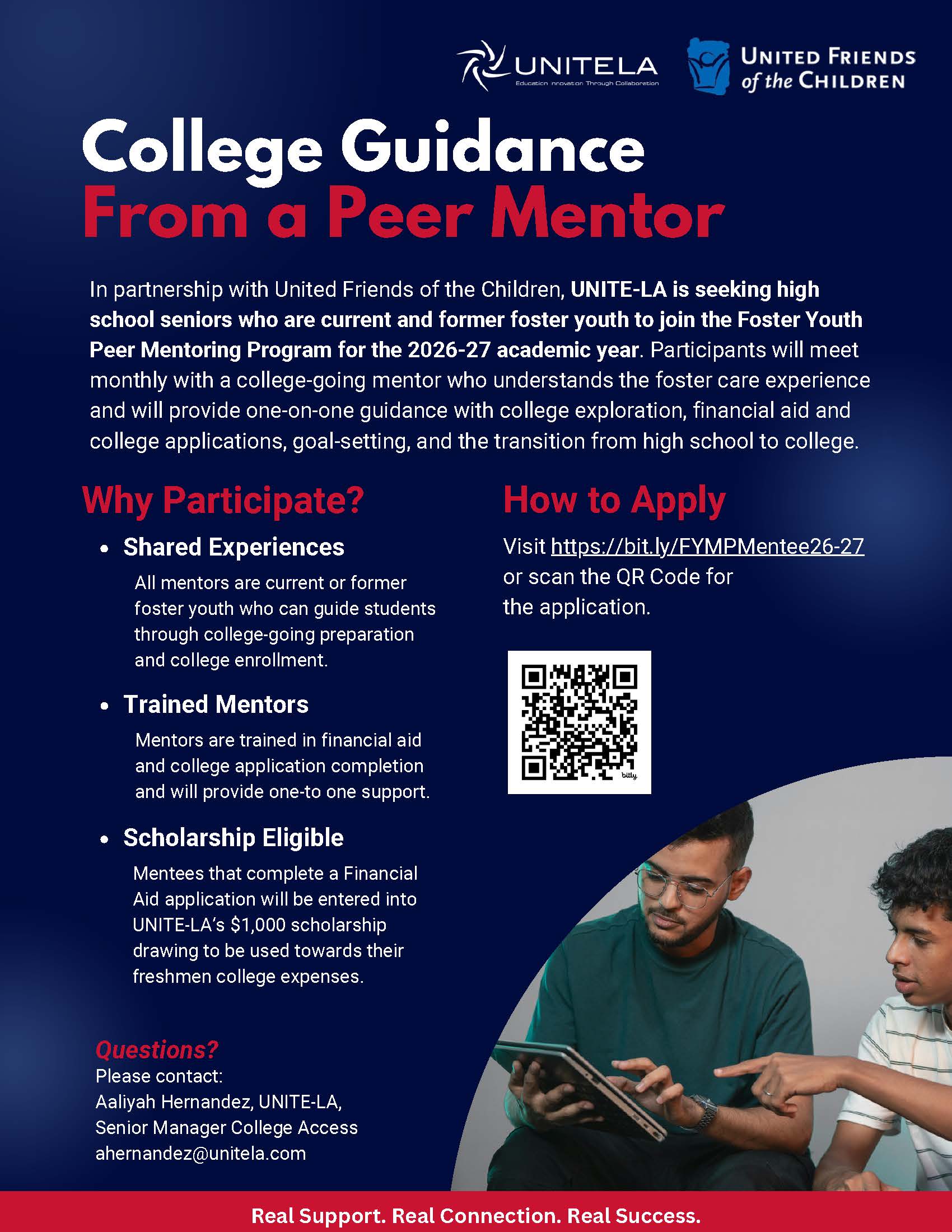 26-27 Foster Youth Mentoring Program Mentee Flyer FINAL